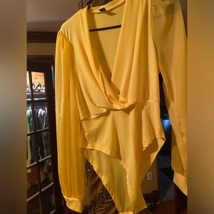 SHEIN bodysuit BRIGHT YELLOW - Large